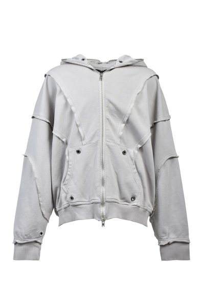 画像1: BREATH (FADE ZIP UP HOODIE TYPE-2) GREY (1)