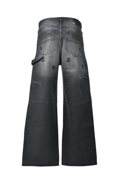 画像2: BREATH (COATING DOUBLE KNEE DENIM PANTS) BLACK (2)