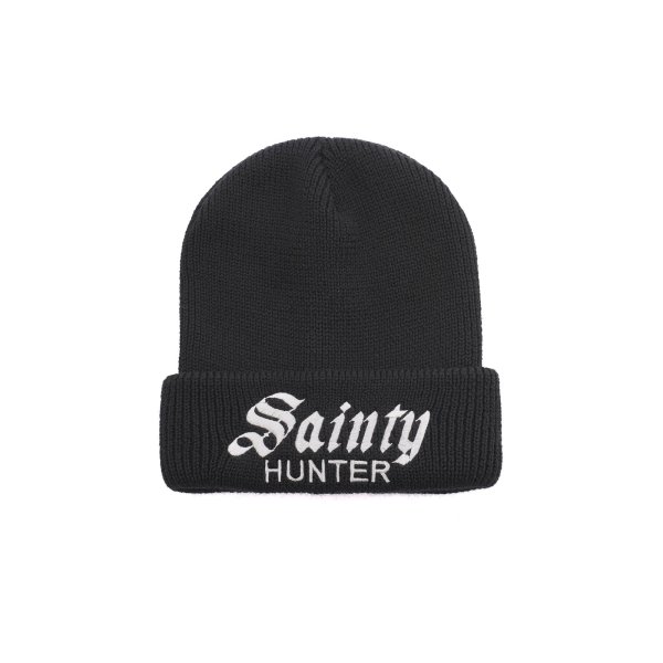 画像1: SAINT Mxxxxxx (BH_KNIT CAP_SAINTY HUNTER) BLACK (1)