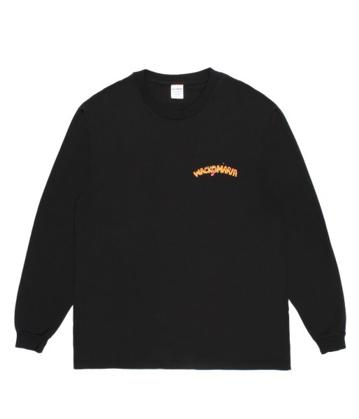 画像2: WACKO MARIA (TIM LEHI / WASHED HEAVY WEIGHT CREW NECK LONG SLEEVE T-SHIRT TYPE-1) BLACK (2)