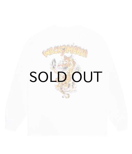 画像1: WACKO MARIA (TIM LEHI / WASHED HEAVY WEIGHT CREW NECK LONG SLEEVE T-SHIRT TYPE-1) WHITE (1)
