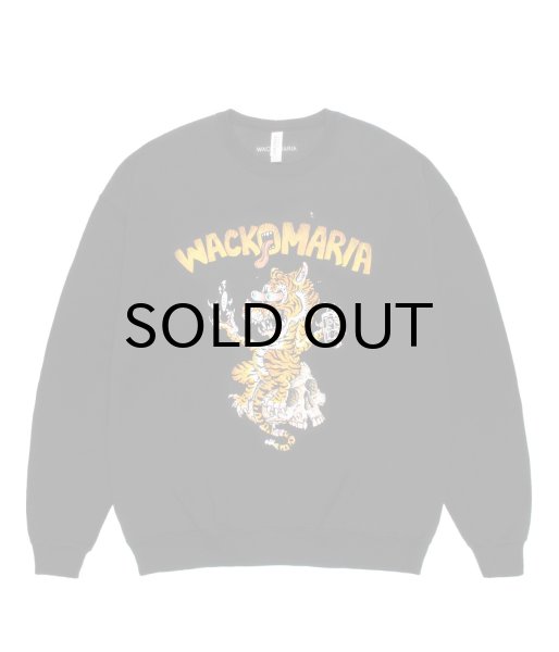 画像1: WACKO MARIA (TIM LEHI / CREW NECK SWEAT SHIRT) BLACK (1)