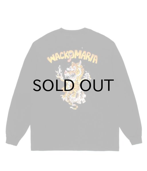 画像1: WACKO MARIA (TIM LEHI / WASHED HEAVY WEIGHT CREW NECK LONG SLEEVE T-SHIRT TYPE-1) BLACK (1)