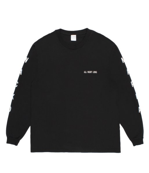 画像1: WACKO MARIA (WASHED HEAVY WEIGHT CREW NECK LONG SLEEVE T-SHIRT TYPE-2) BLACK (1)
