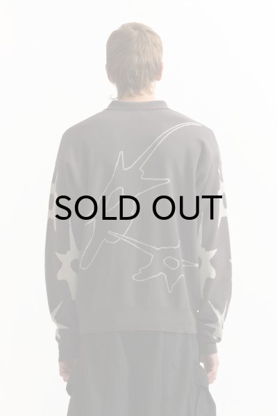 画像2: P.A.M. (CELESTIAL KNITTED POLO SWEATER) GREY (2)