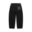 画像1: BLACK EYE PATCH (STENCIL LOGO EXTRA BAGGY JEANS) BLACK (1)