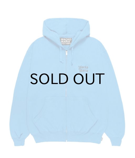 画像1: WACKO MARIA (HEAVY WEIGHT FULL ZIP HOODED SWEAT SHIRT) BLUE (1)