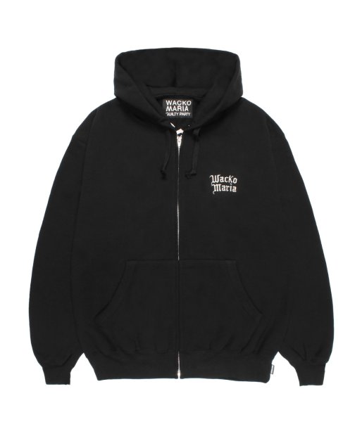 画像1: WACKO MARIA (HEAVY WEIGHT FULL ZIP HOODED SWEAT SHIRT) BLACK (1)