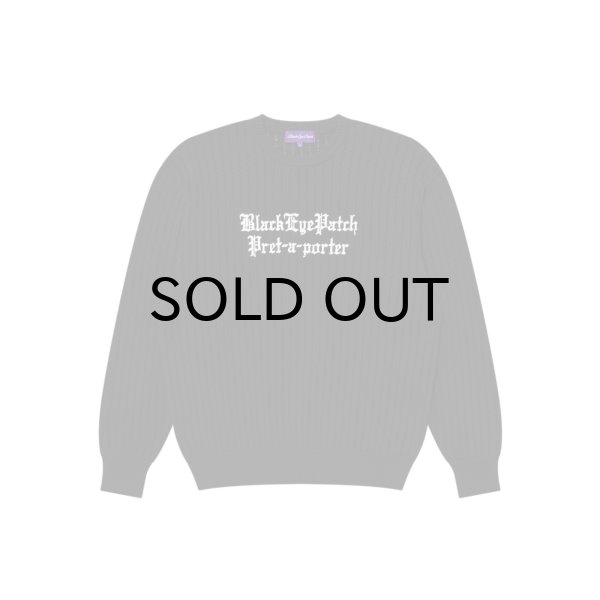 画像1: BLACK EYE PATCH (PRET-A-PORTER KNIT CREW SWEATER) BLACK (1)