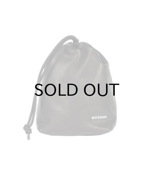 画像1: WACKO MARIA (LEATHER POUCH) BLACK (1)