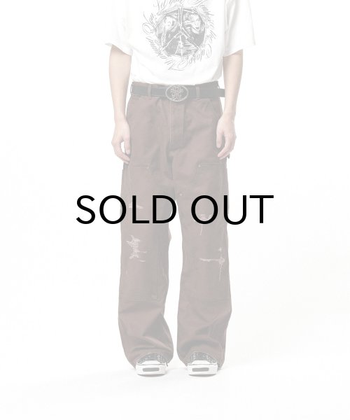 画像1: KAMIYA (BORO Duck Painter Pants) BROWN (1)