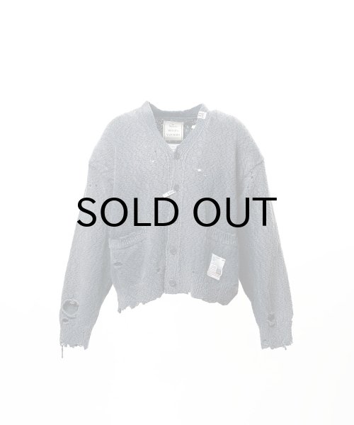 画像1: Maison MIHARA YASUHIRO (Sun Faded Like Knit Cardigan) BLACK (1)