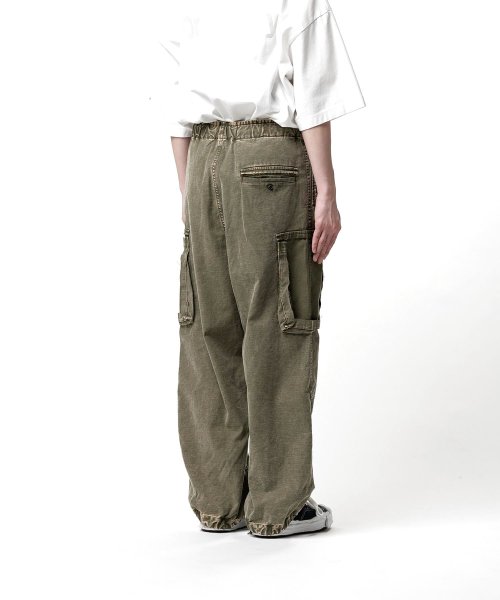 画像2: Maison MIHARA YASUHIRO (Cotton Satin Cargo Pants) D.GREEN (2)