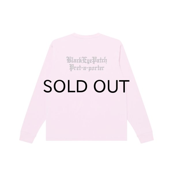 画像2: BLACK EYE PATCH (3 LETTER OE L/S TEE) PINK (2)