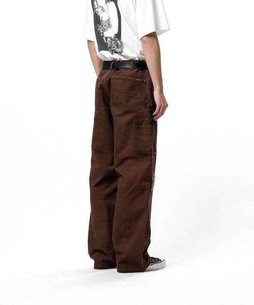 画像2: KAMIYA (BORO Duck Painter Pants) BROWN (2)