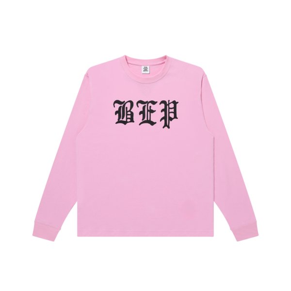 画像1: BLACK EYE PATCH (3 LETTER OE L/S TEE) PINK (1)