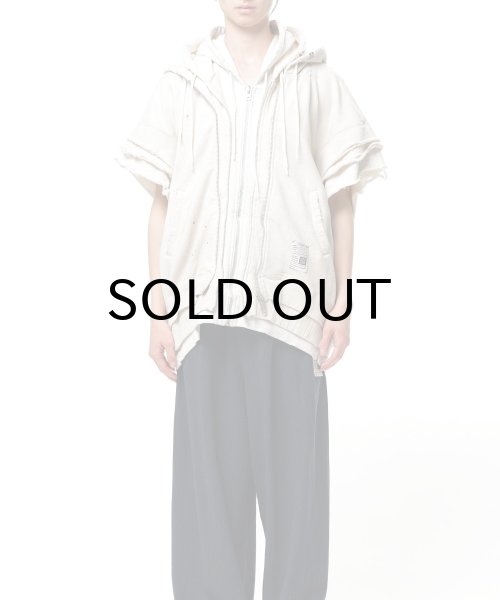 画像1: Maison MIHARA YASUHIRO (Triple Layered Zip-up Sweat Vest) WHITE (1)