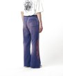 画像2: KAMIYA ("CRAYON FLAME" Distressed Bootcut Sweat Pants) NAVY (2)