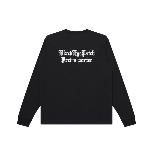 画像2: BLACK EYE PATCH (3 LETTER OE L/S TEE) BLACK (2)