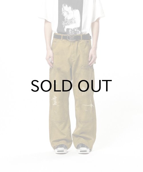 画像1: KAMIYA (BORO Duck Painter Pants) YELLOW (1)