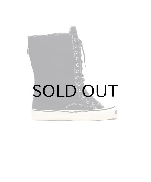 画像2: KAMIYA ("Joey" Vulcanize Aged Sole Extra High-top Sneaker) BLACK (2)