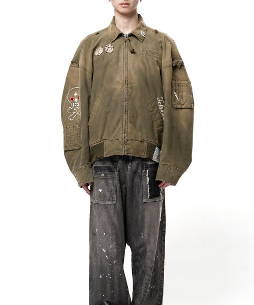 画像1: Maison MIHARA YASUHIRO (Sun Faded Like Military Jacket) KHAKI (1)