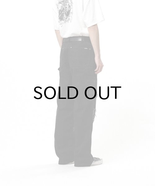 画像2: KAMIYA (BORO Duck Painter Pants) BLACK (2)