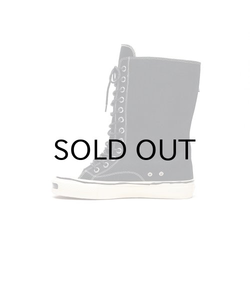 画像3: KAMIYA ("Joey" Vulcanize Aged Sole Extra High-top Sneaker) BLACK (3)