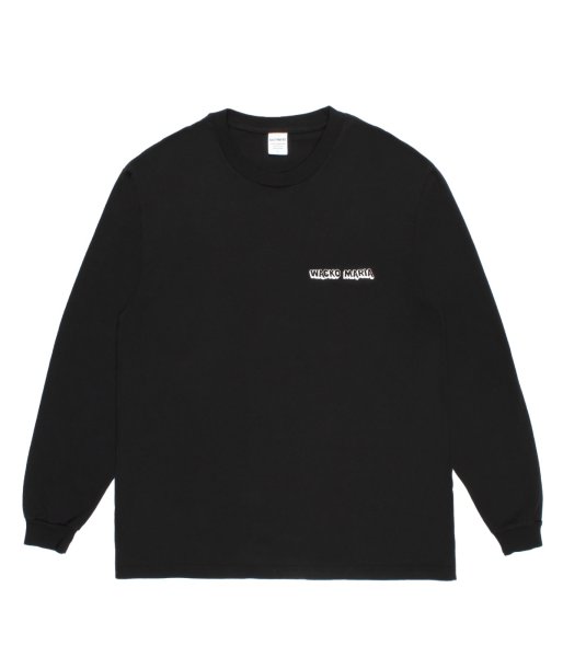 画像2: WACKO MARIA (WASHED HEAVY WEIGHT CREW NECK LONG SLEEVE T-SHIRT TYPE-3) BLACK (2)