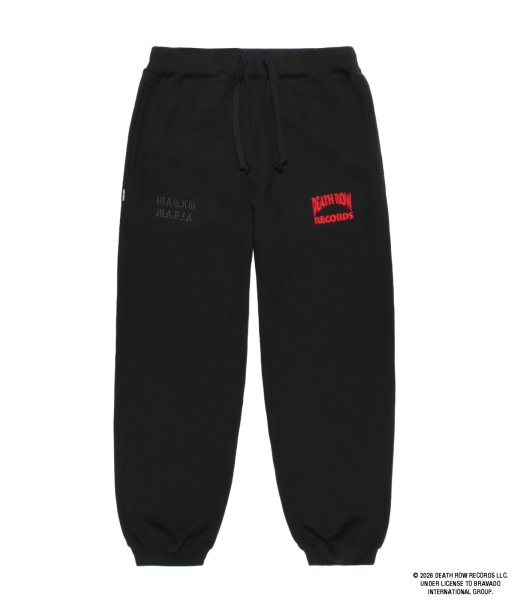 画像1: WACKO MARIA (DEATH ROW RECOED HEAVY WEIGHT SWEAT PANTS) BLACK (1)