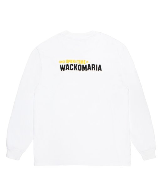 画像1: WACKO MARIA (WASHED HEAVY WEIGHT CREW NECK LONG SLEEVE T-SHIRT TYPE-3) WHITE (1)