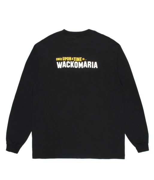 画像1: WACKO MARIA (WASHED HEAVY WEIGHT CREW NECK LONG SLEEVE T-SHIRT TYPE-3) BLACK (1)