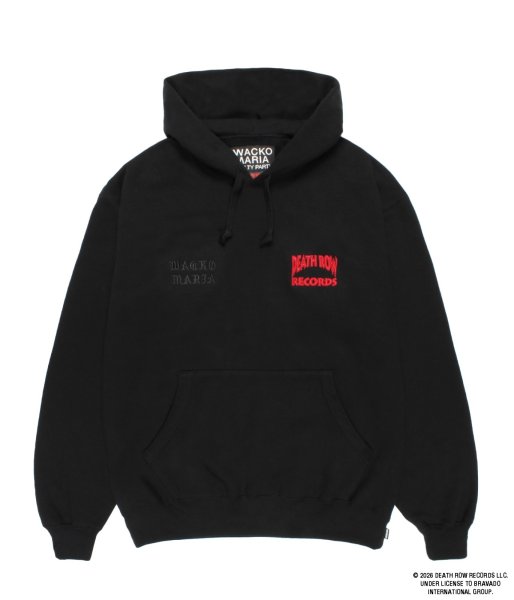 画像2: WACKO MARIA (DEATH ROW RECORD HEAVY WEIGHT PULLOVER HOODED SWEAT SHIRT) BLACK (2)