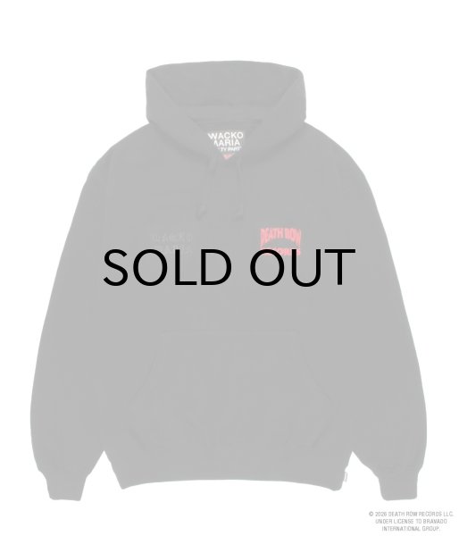 画像2: WACKO MARIA (DEATH ROW RECORD HEAVY WEIGHT PULLOVER HOODED SWEAT SHIRT) BLACK (2)
