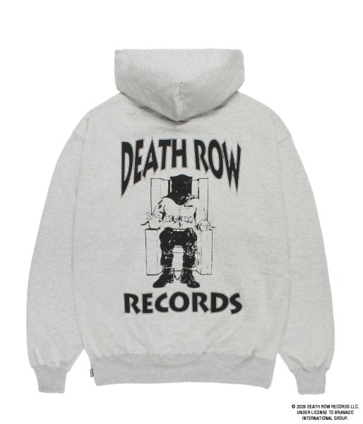 画像1: WACKO MARIA (DEATH ROW RECORD HEAVY WEIGHT PULLOVER HOODED SWEAT SHIRT) GRAY (1)