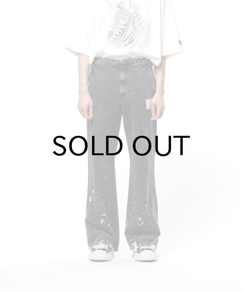 画像1: Maison MIHARA YASUHIRO (Distressed Cotton Linen Pants) BLACK (1)