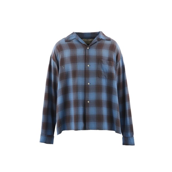 画像1: SAINT Mxxxxxx (RAYON SHIRT_CHECK) BLUE (1)