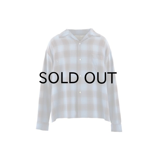 画像1: SAINT Mxxxxxx (RAYON SHIRT_CHECK) BLUE (1)