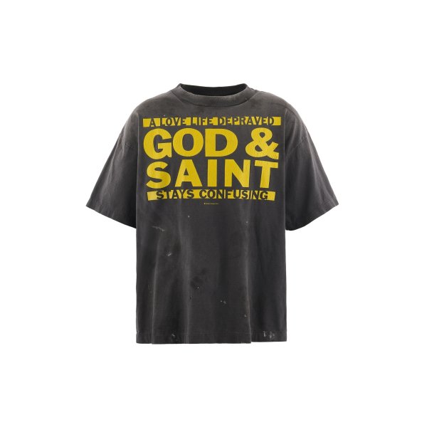 画像1: SAINT Mxxxxxx (SS T-SHIRT_GOD SAINT) BLACK (1)