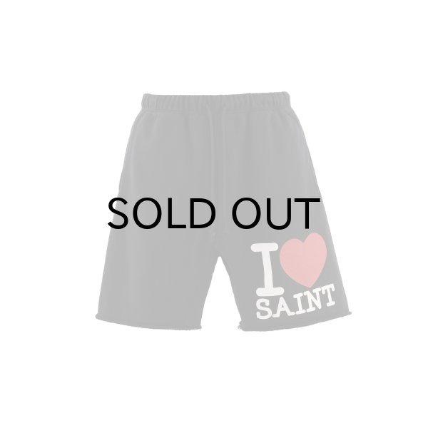 画像1: SAINT Mxxxxxx (SWEAT SHORTS_I LOVE SAINT) BLACK (1)