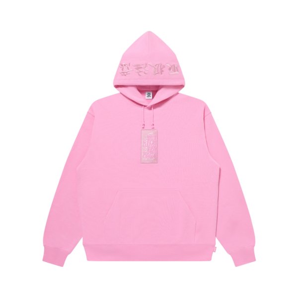 画像1: BLACK EYE PATCH (HWC LABEL HOODIE) PINK (1)