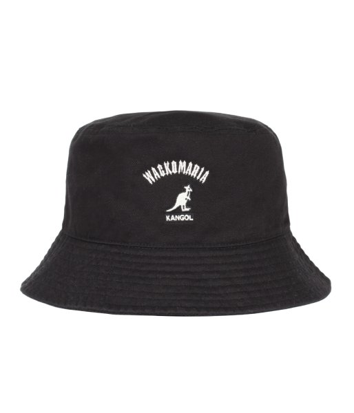 画像1: WACKO MARIA (KANGOL WASHED BUCKET) BLACK (1)