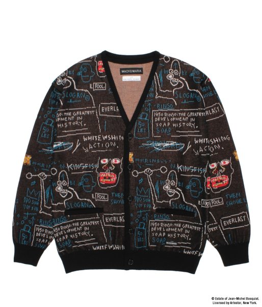 画像1: WACKO MARIA (JEAN-MICHEL BASQUIAT CARDIGAN TYPE-1) ONE (1)