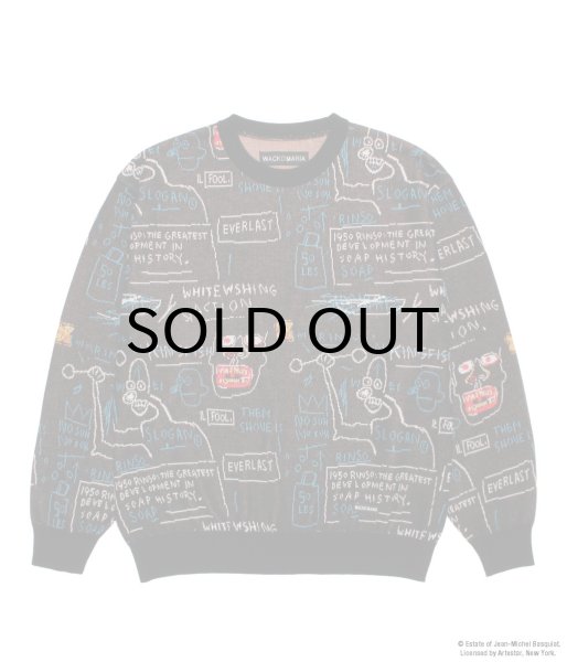 画像1: WACKO MARIA (JEAN-MICHEL BASQUIAT CREW NECK SWEATER TYPE-1) ONE (1)