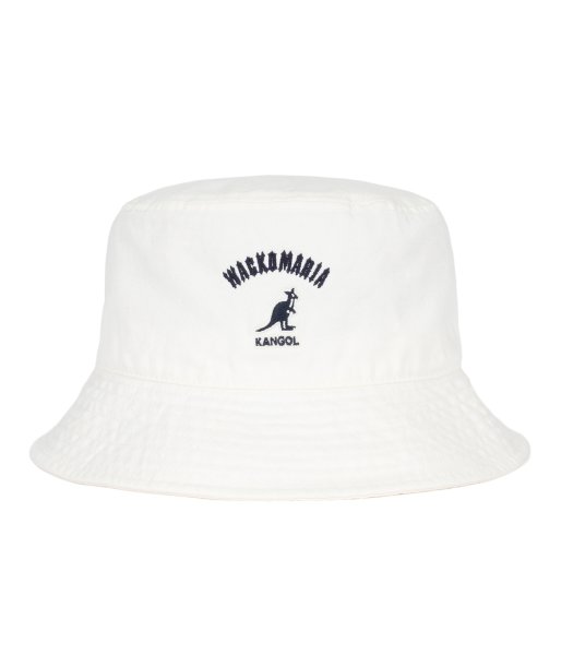 画像1: WACKO MARIA (KANGOL WASHED BUCKET) WHITE (1)