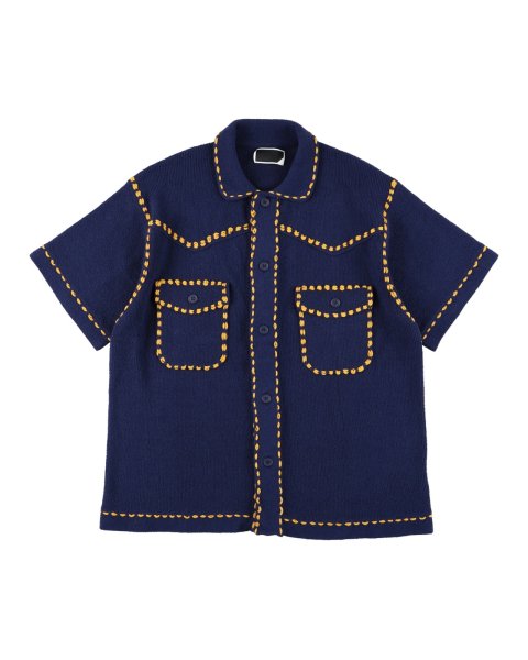 画像1: PHINGERIN (SUMMER PG1 WESTERN SHIRT) NAVY (1)