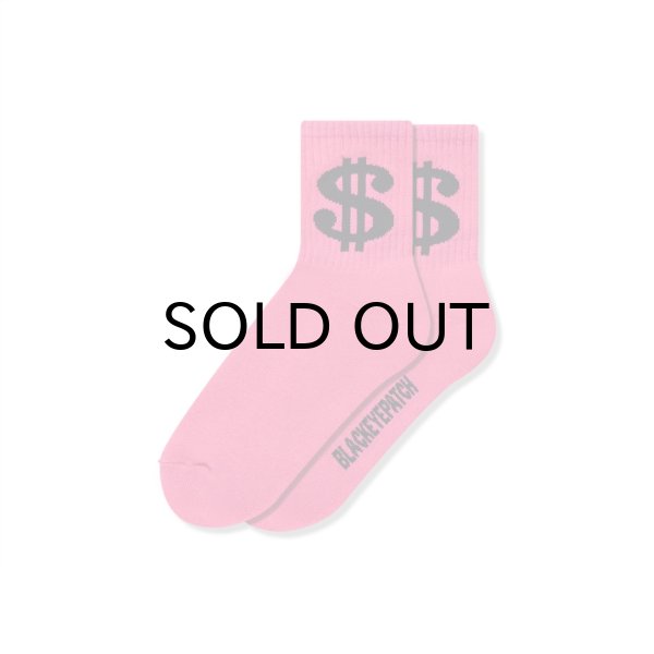画像1: BLACK EYE PATCH (DOLLAR SIGN SOCKS) PURPLE (1)