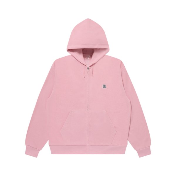 画像1: BLACK EYE PATCH (SMALL OG THERMAL ZIP HOODIE) PINK (1)