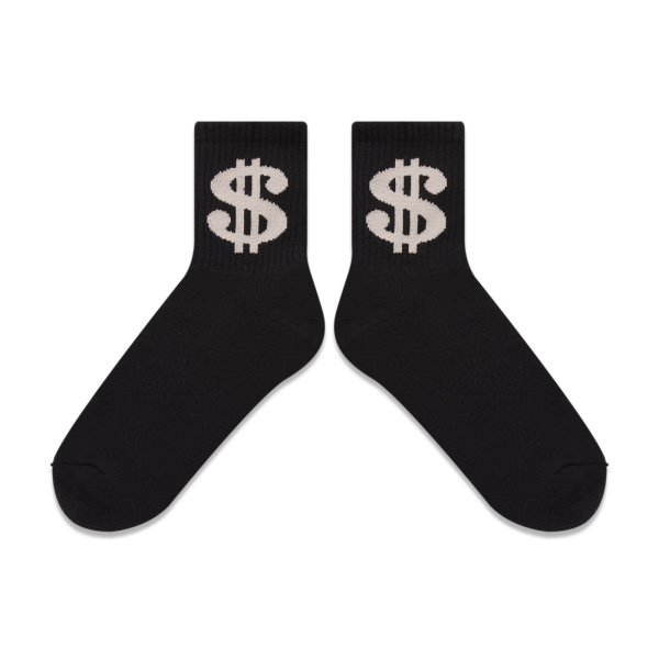 画像2: BLACK EYE PATCH (DOLLAR SIGN SOCKS) BLACK-GRAY (2)