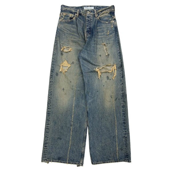 画像1: DAIRIKU (80YEAR DAMAGE WIDE DENIM PANTS) INDIGO (1)